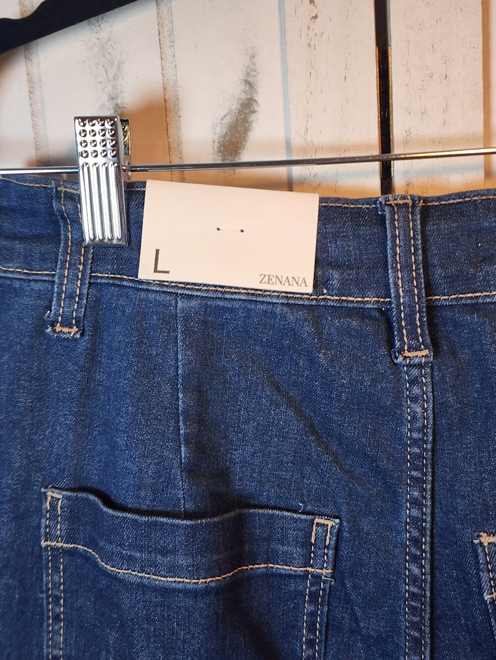 Zenana Outfitters Wide Leg High-Rise Jeans - Dark Indigo - Picture 7 of 7